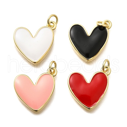 Brass Enamel Pendants KK-S508-53G-01-1