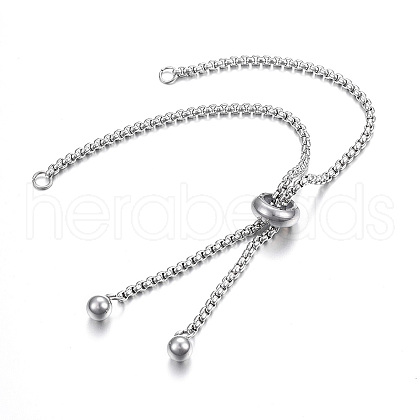 Non-Tarnish Adjustable 201 Stainless Steel Bracelet Making STAS-F183-10P-A-1
