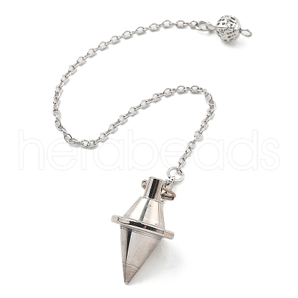Brass Dowsing Pendulum Big Pointed Cone Pendants KK-H491-06P-1