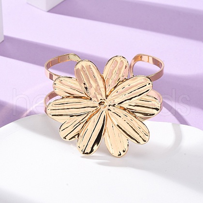 Alloy & Iron Cuff Bangles for Women BJEW-F501-01A-KCG-1