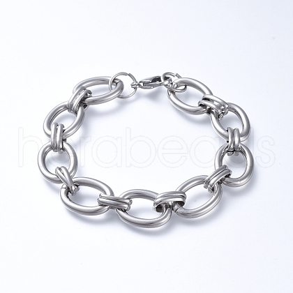 Tarnish Resistant 304 Stainless Steel Chain Bracelets BJEW-F407-01-P-1