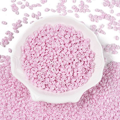 Opaque Colours Luster Glass Seed Beads SEED-T006-02F-1