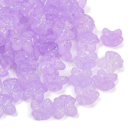 Frosted Transparent Acrylic Beads OACR-P029-18B-04-1