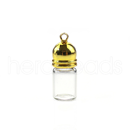 Transparent Glass Bottle Pendants PW-WG72D6E-04-1