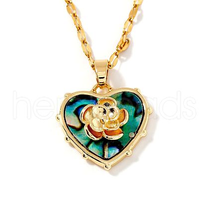 Barss Heart Flower Pendant Necklaces for Women NP0724-1-1