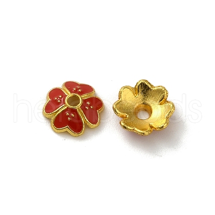 Alloy Enamel Beads Caps FIND-G074-02C-1