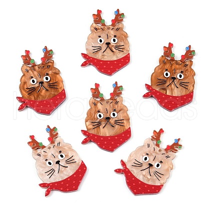 Christmas Theme Printing Acrylic Pendants BACR-N002-01K-1