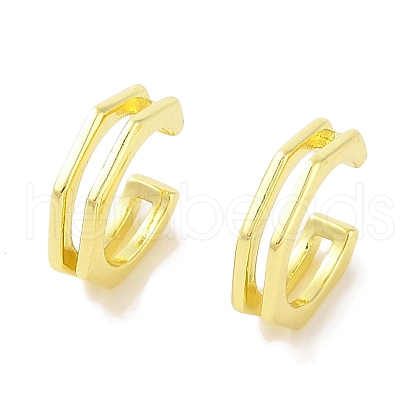 Brass Cuff Earrings for Women EJEW-I305-39G-1