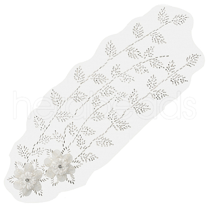 3D Flower Pattern Rayon & Polyester Sew on Appliques DIY-WH0308-361-1