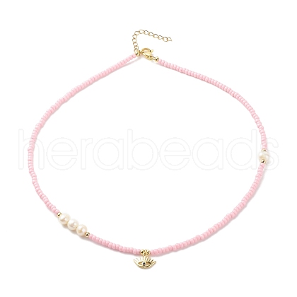 Brass Evil Eye Pendant Necklace with Cubic Zirconia NJEW-JN03909-02-1