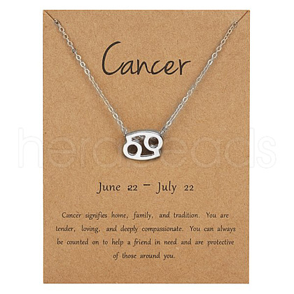 Alloy Constellation Pendant Necklaces WG6F1B2-18-1