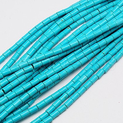 Synthetic Turquoise Beads Strands TURQ-G120-3x5mm-10-1