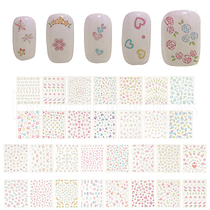 3D Flower Pattern Nail Art Sticker DIY-WH0449-45-1