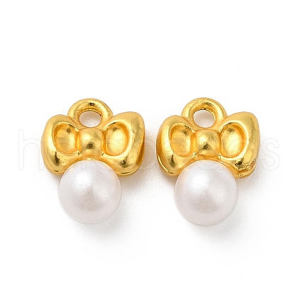 Alloy with ABS Plastic Imitation Pearl Charms FIND-G057-03MG-1