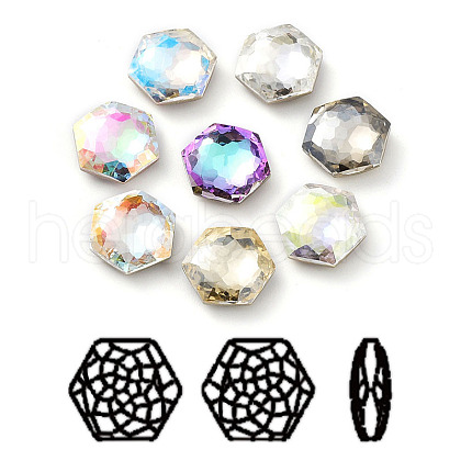 K9 Glass Rhinestone Cabochons RGLA-P035-01B-M-1