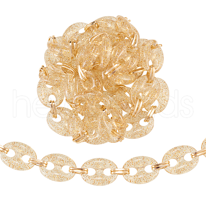 Handmade Transparent Acrylic Coffee Bean Chains CHAC-CJ0001-02-1