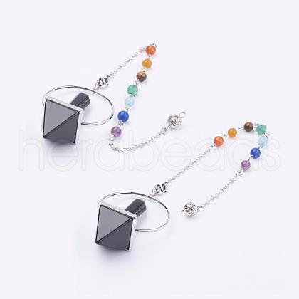 Chakra Gemstone Pyramid Dowsing Pendulums G-F515-01C-1