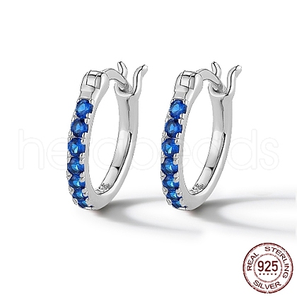 Anti-Tarnish Rhodium Plated 925 Sterling Silver Hoop Earring for Women VR9878-3-1