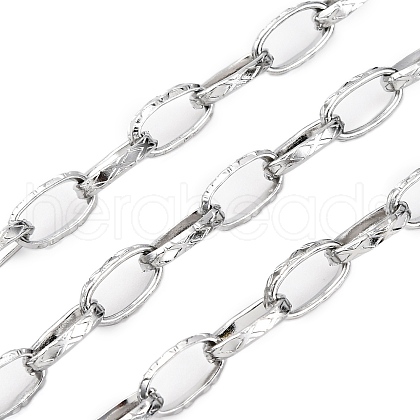 304 Stainless Steel Textured Cable Chains STAS-P386-10P-1