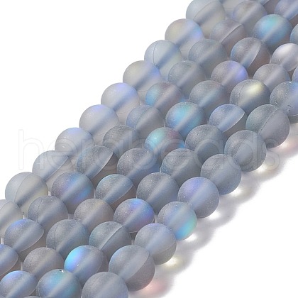 Synthetic Moonstone Beads Strands G-E573-01A-01-1