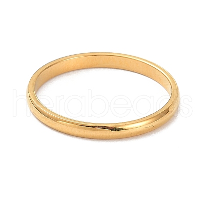 2mm Polished Plain Dome Finger Ring for Girl Women RJEW-C012-05G-G-1