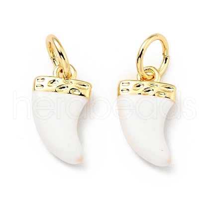 Brass Enamel Charms KK-G416-37G-03-1