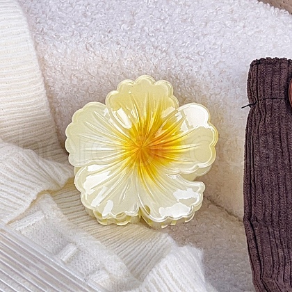 Two Tone Plastic Claw Hair Clips PW-WG9B72A-05-1
