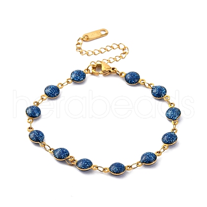 Ion Plating(IP) 304 Stainless Steel Mesh Chain BJEW-S003-03G-C-1
