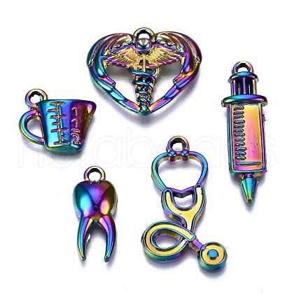 Rainbow Color Alloy Pendants PALLOY-S180-194-NR-1