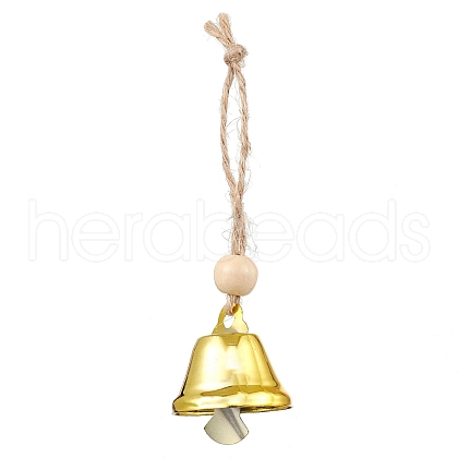 Iron Bell Pendant Decoration HJEW-JM02489-03-1