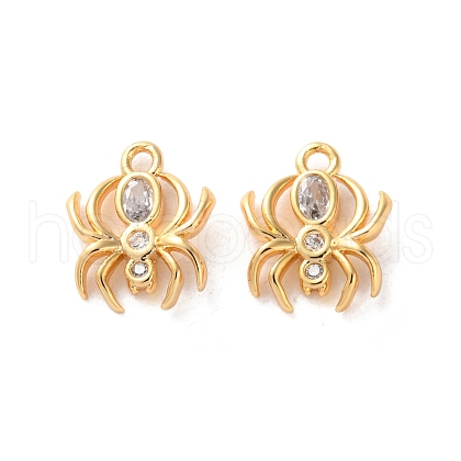 Brass Micro Pave Clear Cubic Zirconia Pendants KK-L221-022G-1