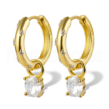 S925 Sterling Silver Flat Round Hoop Earrings NE2810-1-1