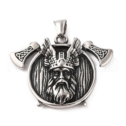 Viking 316 Surgical Stainless Steel Big Pendants STAS-Z073-50AS-01-1