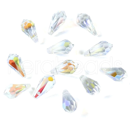 72Pcs Transparent Eletroplate Glass Charms PW-WG62C09-04-1