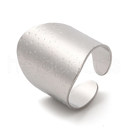 Non-Tarnish 304 Stainless Steel Open Cuff Ring RJEW-Z015-04P-1