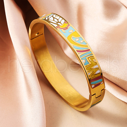 304 Stainless Steel Enamel Bangles FS-WG30162-17-1