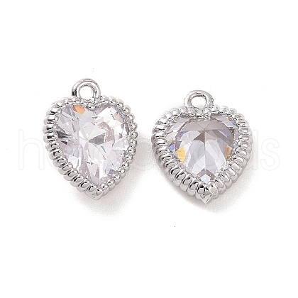 Brass Pendants with Clear Glass KK-E068-VF191-1