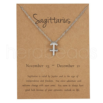 Alloy Constellation Pendant Necklaces WG6F1B2-23-1