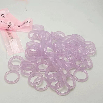 1Pc Acrylic Plain Band Rings WGC4C6E-10-1