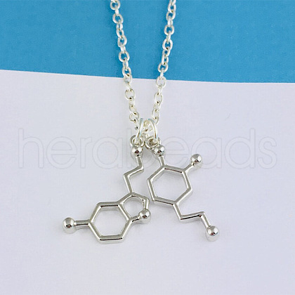 Alloy Chemical Symbol Pendant Necklaces for Women FS-WG3AB2F-01-1