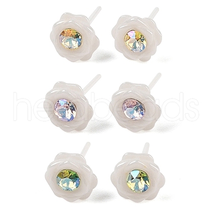 Hypoallergenic Bioceramics Zirconia Ceramic Stud Earrings EJEW-C111-10B-1