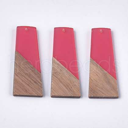 Resin & Walnut Wood Pendants X-RESI-S358-83C-1