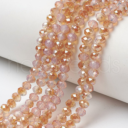 Electroplate Glass Beads Strands EGLA-A034-J4mm-J03-1