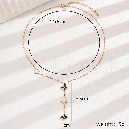 Stainless Steel Y-Shaped Necklaces for Women DA3123-5-1