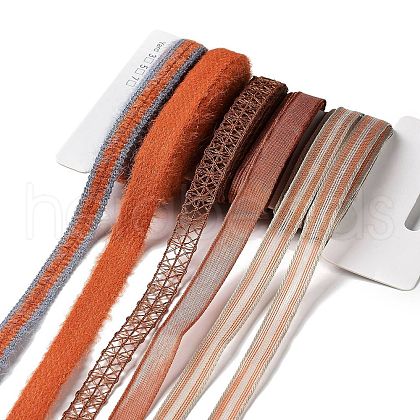 18 Yards 6 Styles Polyester Ribbon SRIB-C001-D08-1