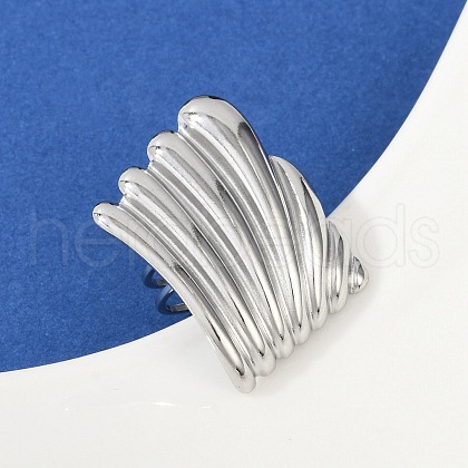 304 Stainless Steel Cuff Rings RJEW-D306-10P-1
