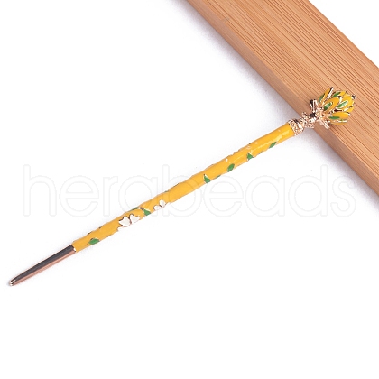 Alloy Enamel Flower Hair Sticks PW-WG7B4CF-01-1