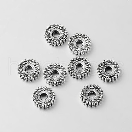 Tibetan Style Alloy Spacer Beads TIBEB-O004-17-1
