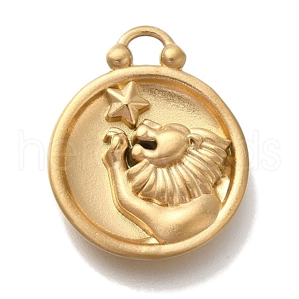 PVD Vacuum Plating 304 Stainless Steel Pendants STAS-S148-30G-05-1