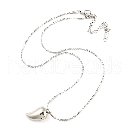 304 Stainless Steel Pendant Necklaces for Women NJEW-H020-01P-1